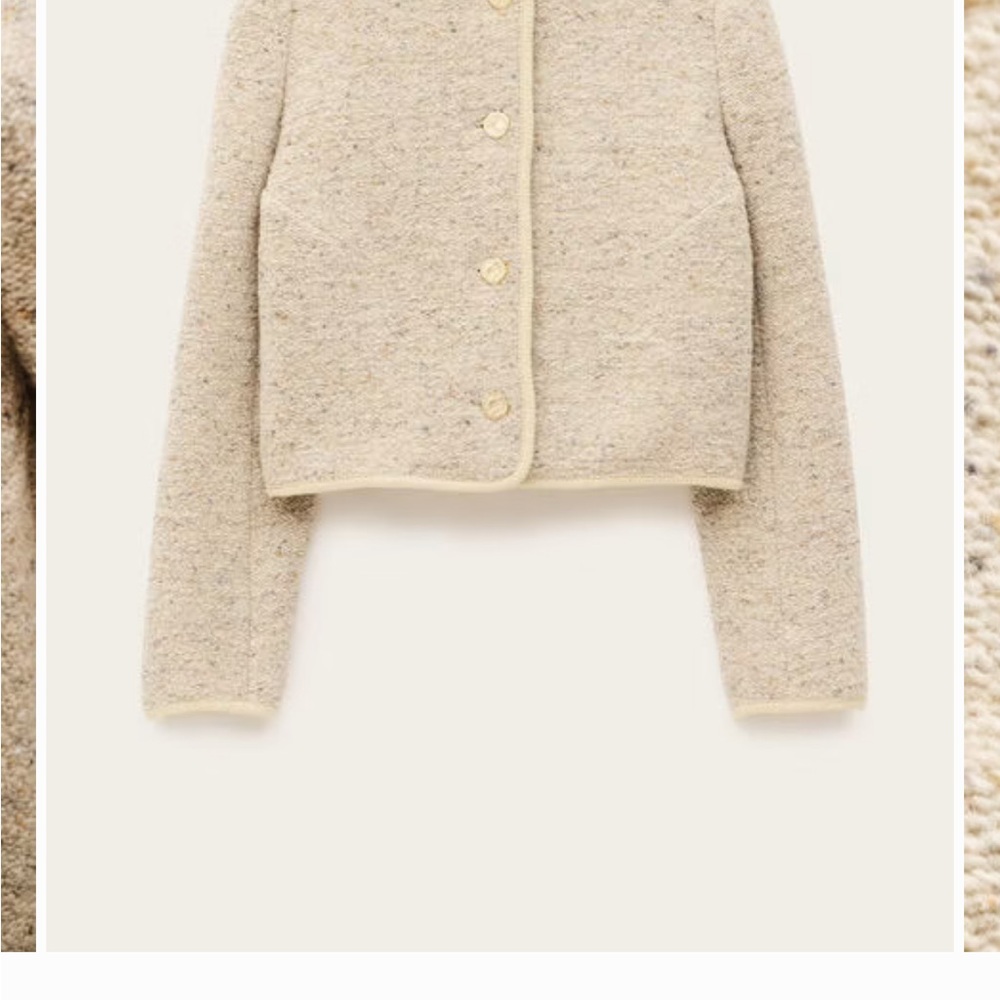 NWT ba&sh Ecru Textured Jacket - Picture 4 of 7
